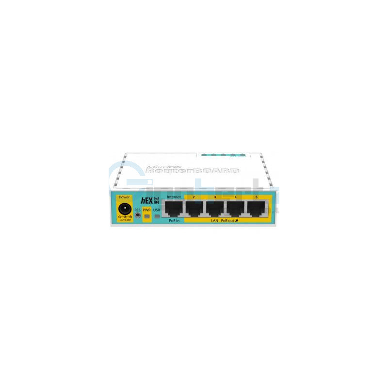 5-портовый маршрутизатор - MikroTik - hEX PoE lite (RB750UPr2)