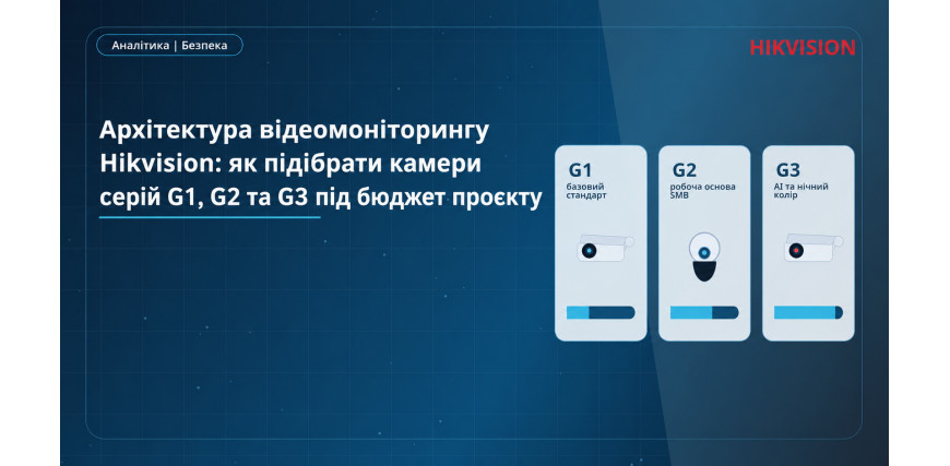 Не мегапікселями єдиними: як Hikvision G1, G2 і G3 підбираються під бюджет проєкту