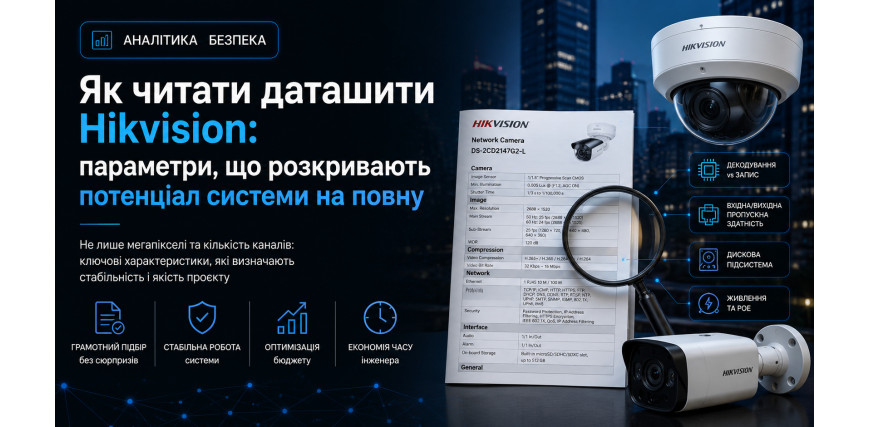 Як читати даташити Hikvision: параметри, що розкривають потенціал системи на повну